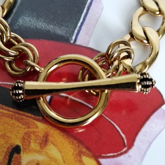 Juicy Couture puffy heart link bracelet vintage - Picture 6 of 7